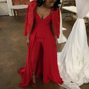 Customs jumper with attached skirt